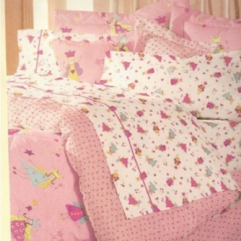 Laura Ashley Pink Fun Fairy Full/Queen Reversible Comforter Only NEW